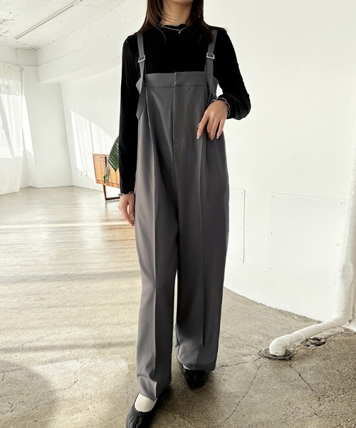 Iラインシルエットハイウエストサロペット（サロペット/オーバーオール）｜Doux Belle（ドゥーベル） 7,989円