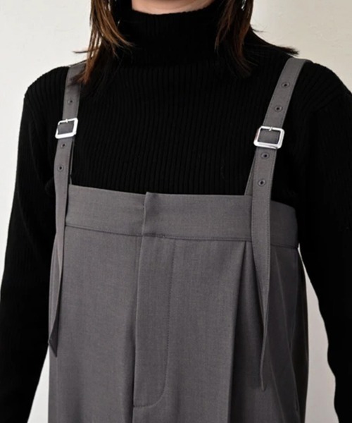 Doux Belle（ドゥーベル）の「Iラインシルエットハイウエストサロペット（サロペット/オーバーオール・レディース・ライトベージュ/グレー/ブラック・MEDIUM）」の21枚目の写真