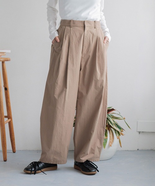 セール】タックボリュームカーブパンツ 287446（スラックス