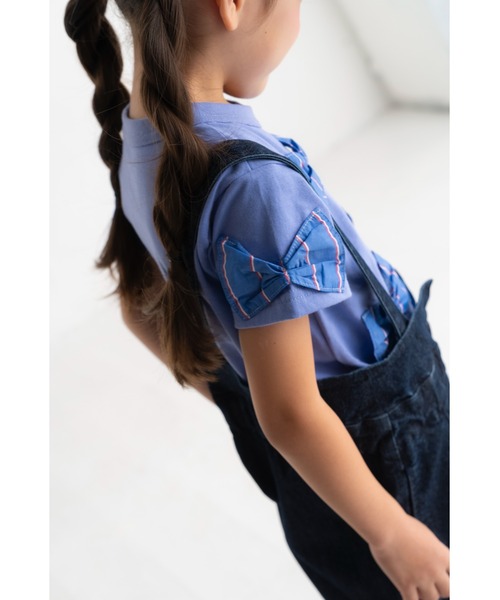 maarook（マルーク）の「速乾ストレッチデニムサロペットパンツ（サロペット/オーバーオール・キッズ・ネイビー・160cm/150cm/140cm）」の4枚目の写真