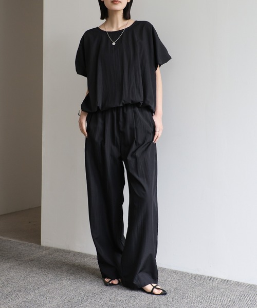 select MOCA Et(セレクトモカエト)の「【Et】Tuck Easy Pants(その他パンツ・レディース・グレイッシュベージュ/ブラック・MEDIUM/LARGE)」の7枚目の写真