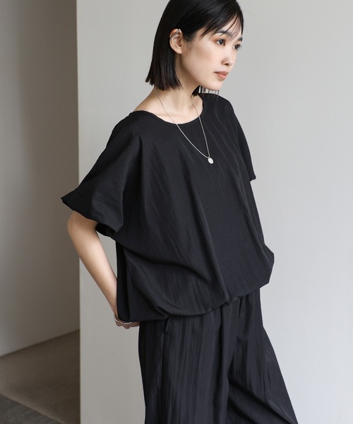 select MOCA Et(セレクトモカエト)の「【Et】Tuck Easy Pants(その他パンツ・レディース・グレイッシュベージュ/ブラック・MEDIUM/LARGE)」の11枚目の写真