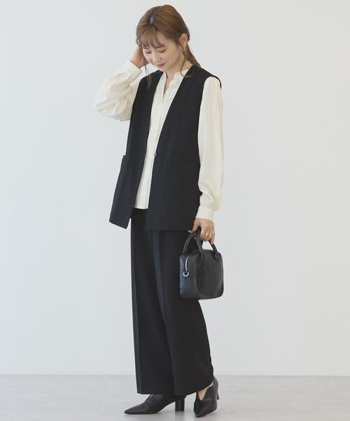 AMERICAN HOLIC(アメリカンホリック)の「Vネックジレ(ベスト・レディース・杢グレー/ブラック・FREE)」の5枚目の写真