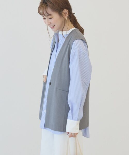 AMERICAN HOLIC(アメリカンホリック)の「Vネックジレ(ベスト・レディース・杢グレー/ブラック・FREE)」の8枚目の写真