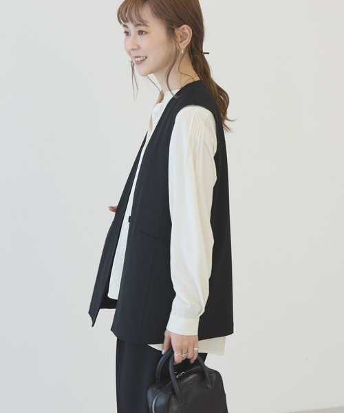 AMERICAN HOLIC(アメリカンホリック)の「Vネックジレ(ベスト・レディース・杢グレー/ブラック・FREE)」の4枚目の写真