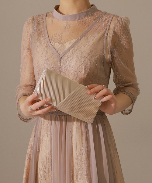 Lace Ladies(レースレディース)の「2WAY プリーツ スクエア パーティー クラッチ バッグ(クラッチバッグ・レディース・ベージュ/ブラック/シルバー・FREE)」の14枚目の写真