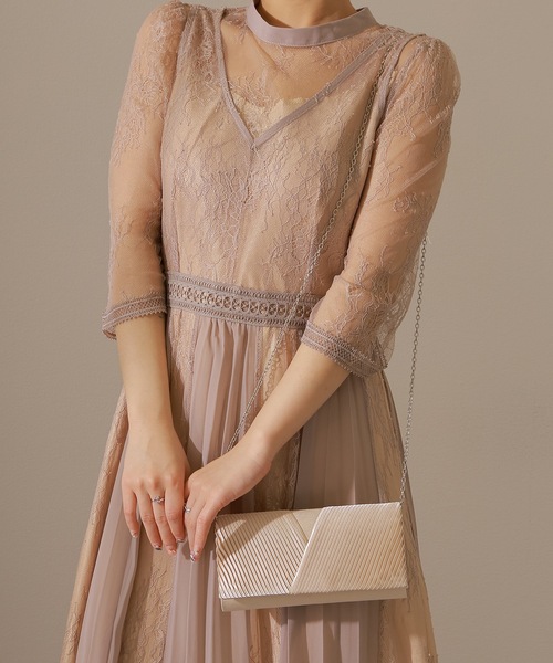 Lace Ladies(レースレディース)の「2WAY プリーツ スクエア パーティー クラッチ バッグ(クラッチバッグ・レディース・ベージュ/ブラック/シルバー・FREE)」の16枚目の写真