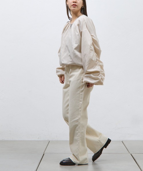 COLONY 2139（コロニートゥーワンスリーナイン）の「袖ギャザーブルゾン（ブルゾン・レディース・アイボリー/ブラック/カーキ・FREE）」の8枚目の写真