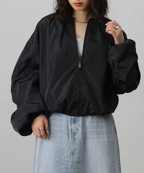 COLONY 2139（コロニートゥーワンスリーナイン）の「袖ギャザーブルゾン（ブルゾン・レディース・アイボリー/ブラック/カーキ・FREE）」の12枚目の写真