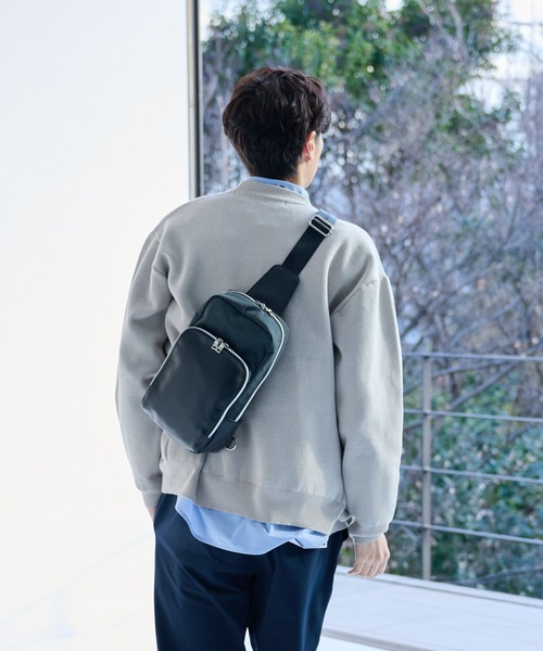 Arnold Palmer（アーノルドパーマー）の「メランジオックス パネル ボディバッグ（ボディバッグ/ウエストポーチ・メンズ・ブラック/チャコールグレー/グレー・F）」の5枚目の写真