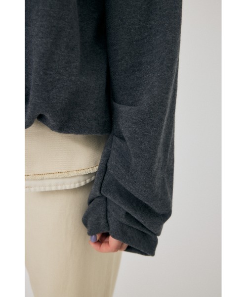 MOUSSY（マウジー）の「OFF SHOULDER スウェット（スウェット・レディース・チャコールグレー/ホワイト・FREE）」の13枚目の写真