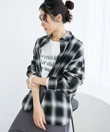 le.coeur blanc | オンブレチェックオーバーシャツ(シャツ/ブラウス)