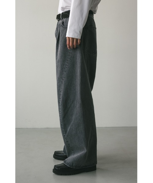 STYLEMIXER（スタイルミキサー）の「ワイドデニムパンツ（デニムパンツ・メンズ・ブラック/ライトブルー・MEDIUM/LARGE）」の6枚目の写真