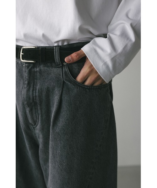 STYLEMIXER（スタイルミキサー）の「ワイドデニムパンツ（デニムパンツ・メンズ・ブラック/ライトブルー・MEDIUM/LARGE）」の8枚目の写真