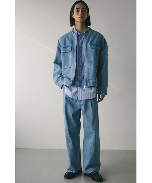 STYLEMIXER（スタイルミキサー）の「ワイドデニムパンツ（デニムパンツ・メンズ・ブラック/ライトブルー・MEDIUM/LARGE）」の14枚目の写真