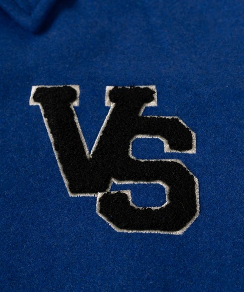 VISION STREET WEAR（ヴィジョンストリートウェア）の「【VISION STREET WEAR/ヴィジョンストリートウェア】ブランドロゴ＆アースデザイン メルトン スタジャン（スタジャン・メンズ・グリーン/ブルー/ブラック・M/L/XL）」の11枚目の写真