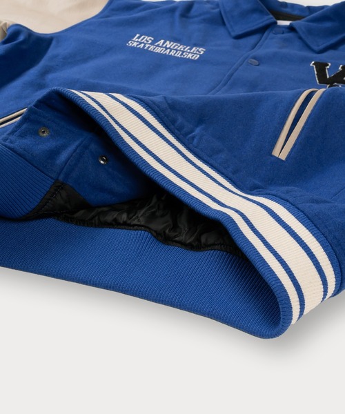 VISION STREET WEAR（ヴィジョンストリートウェア）の「【VISION STREET WEAR/ヴィジョンストリートウェア】ブランドロゴ＆アースデザイン メルトン スタジャン（スタジャン・メンズ・グリーン/ブルー/ブラック・M/L/XL）」の14枚目の写真