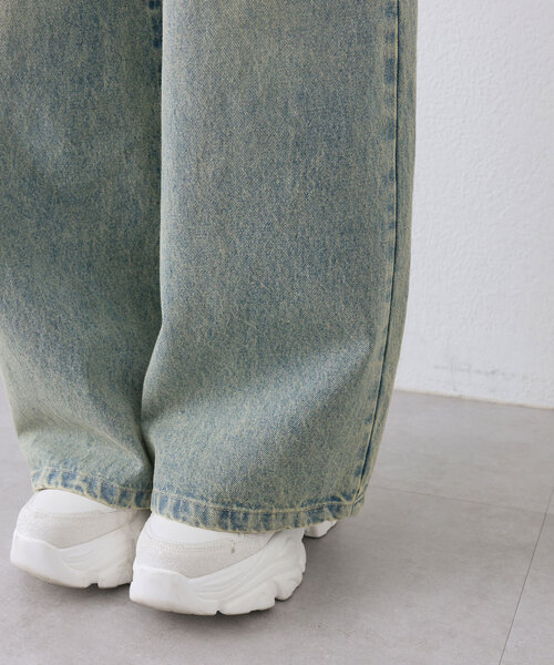 OLIVE des OLIVE(オリーブデオリーブ)の「ポケットリボンデニムパンツ(デニムパンツ・レディース・ベージュ/ブルー系その他/サックスブルー・MEDIUM/SMALL)」の12枚目の写真