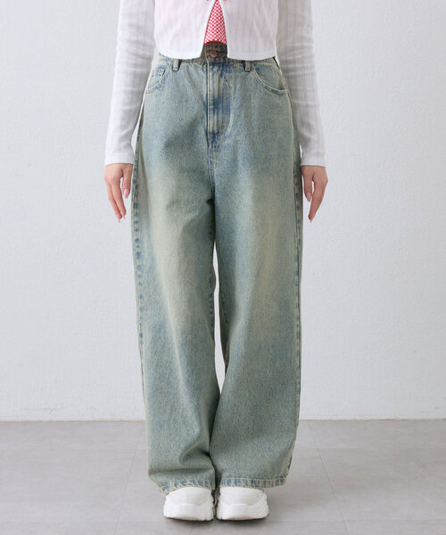 OLIVE des OLIVE(オリーブデオリーブ)の「ポケットリボンデニムパンツ(デニムパンツ・レディース・ベージュ/ブルー系その他/サックスブルー・MEDIUM/SMALL)」の19枚目の写真