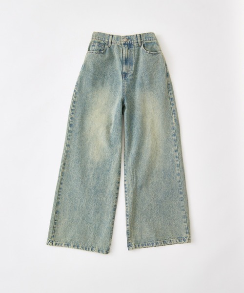 OLIVE des OLIVE(オリーブデオリーブ)の「ポケットリボンデニムパンツ(デニムパンツ・レディース・ベージュ/ブルー系その他/サックスブルー・MEDIUM/SMALL)」の5枚目の写真