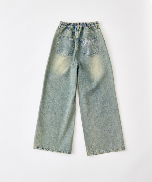 OLIVE des OLIVE(オリーブデオリーブ)の「ポケットリボンデニムパンツ(デニムパンツ・レディース・ベージュ/ブルー系その他/サックスブルー・MEDIUM/SMALL)」の7枚目の写真