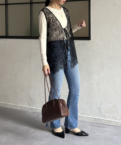 Thevon リーフパターンレース2WAYベスト Thevon.｜リーフパターンレース2WAYベスト | Rakuten Fashion