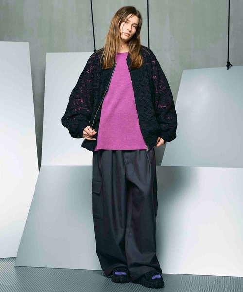 MAISON SPECIAL(メゾンスペシャル)の「《UNISEX》Prime-Over Waffle Long Sleeve T-Shirt/プライムオーバーワッフルロングスリーブTシャツ【MAISON SPECIAL/メゾンスペシャル】(Tシャツ/カットソー・メンズ・オフホワイト/パープル/ブラック・1/2)」の13枚目の写真