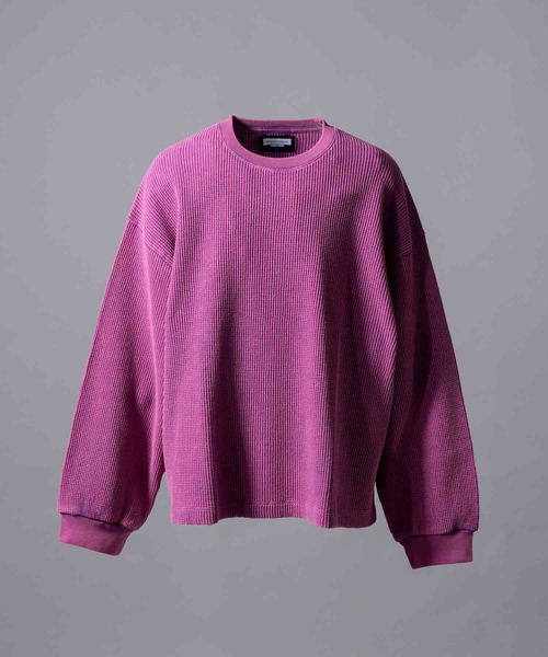 MAISON SPECIAL(メゾンスペシャル)の「《UNISEX》Prime-Over Waffle Long Sleeve T-Shirt/プライムオーバーワッフルロングスリーブTシャツ【MAISON SPECIAL/メゾンスペシャル】(Tシャツ/カットソー・メンズ・オフホワイト/パープル/ブラック・1/2)」の7枚目の写真