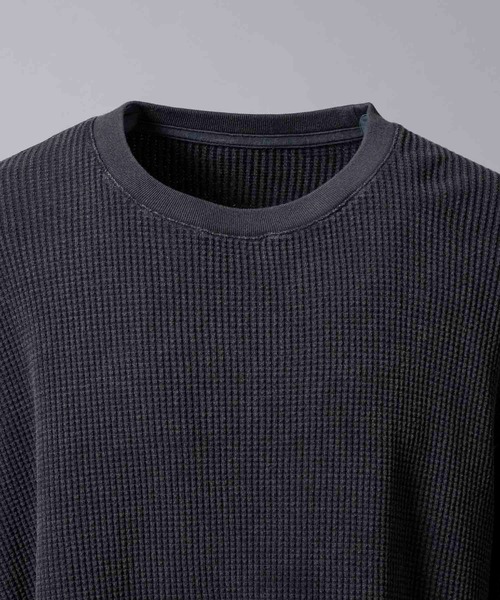 MAISON SPECIAL(メゾンスペシャル)の「《UNISEX》Prime-Over Waffle Long Sleeve T-Shirt/プライムオーバーワッフルロングスリーブTシャツ【MAISON SPECIAL/メゾンスペシャル】(Tシャツ/カットソー・メンズ・オフホワイト/パープル/ブラック・1/2)」の9枚目の写真