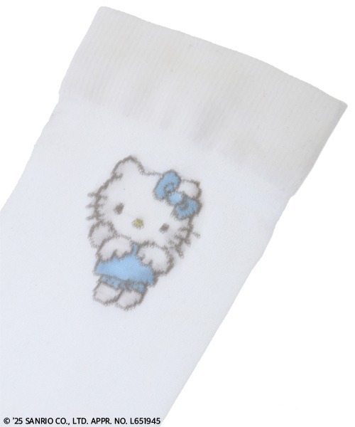 Candy Stripper（キャンディストリッパー）の「ANGEL【HELLO KITTY】SHEER HIGH ソックス（ソックス/靴下・レディース・ホワイト×ピンク/ホワイト×ブルー/ブラック・FREE）」の11枚目の写真
