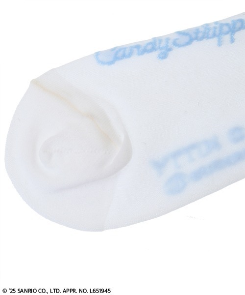 Candy Stripper（キャンディストリッパー）の「ANGEL【HELLO KITTY】SHEER HIGH ソックス（ソックス/靴下・レディース・ホワイト×ピンク/ホワイト×ブルー/ブラック・FREE）」の13枚目の写真