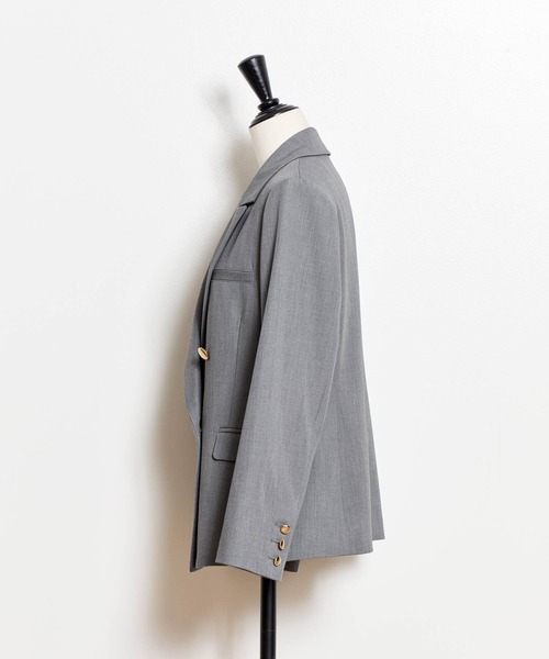 NOELA（ノエラ）の「【新色追加】ゴールドボタンダブルジャケット（テーラードジャケット・レディース・ベージュ/ネイビー/グレー/ブラウン/その他1・S/M）」の7枚目の写真