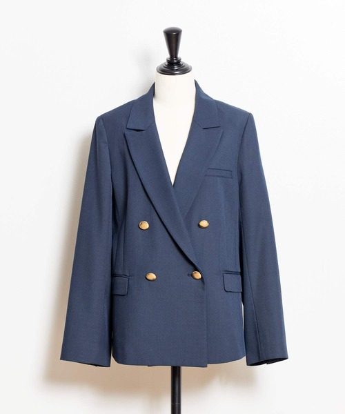 NOELA（ノエラ）の「【新色追加】ゴールドボタンダブルジャケット（テーラードジャケット・レディース・ベージュ/ネイビー/グレー/ブラウン/その他1・S/M）」の10枚目の写真