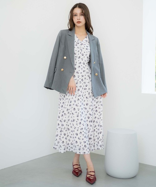 NOELA（ノエラ）の「【新色追加】ゴールドボタンダブルジャケット（テーラードジャケット・レディース・ベージュ/ネイビー/グレー/ブラウン/その他1・S/M）」の17枚目の写真