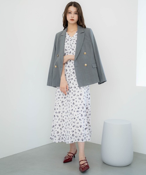 NOELA（ノエラ）の「【新色追加】ゴールドボタンダブルジャケット（テーラードジャケット・レディース・ベージュ/ネイビー/グレー/ブラウン/その他1・S/M）」の18枚目の写真