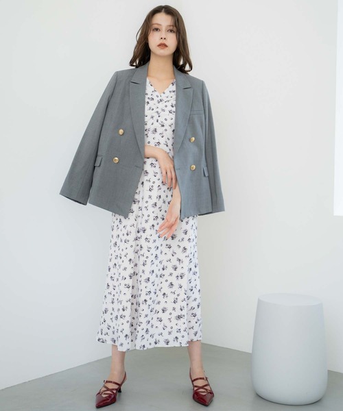 NOELA（ノエラ）の「【新色追加】ゴールドボタンダブルジャケット（テーラードジャケット・レディース・ベージュ/ネイビー/グレー/ブラウン/その他1・S/M）」の19枚目の写真