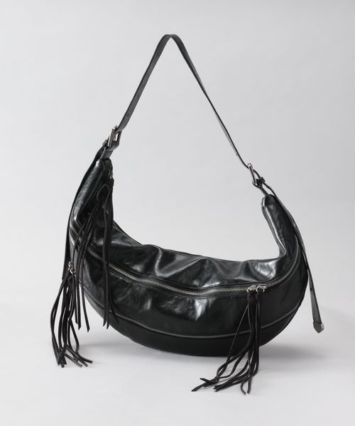 JEANASIS(ジーナシス)の「フリンジホーボーショルダー/322607(ショルダーバッグ・レディース・ブラック/ベージュ・FREE)」の6枚目の写真