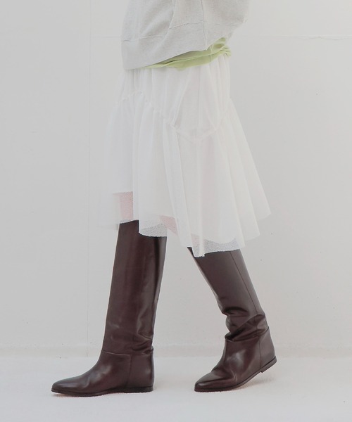 DRESSLAVE(ドレスレイブ)の「bright amunzen tulle mini skirt(ブライトアムンゼンチュールミニ丈スカート)(スカート・レディース・ホワイト/ブラック・38)」の3枚目の写真