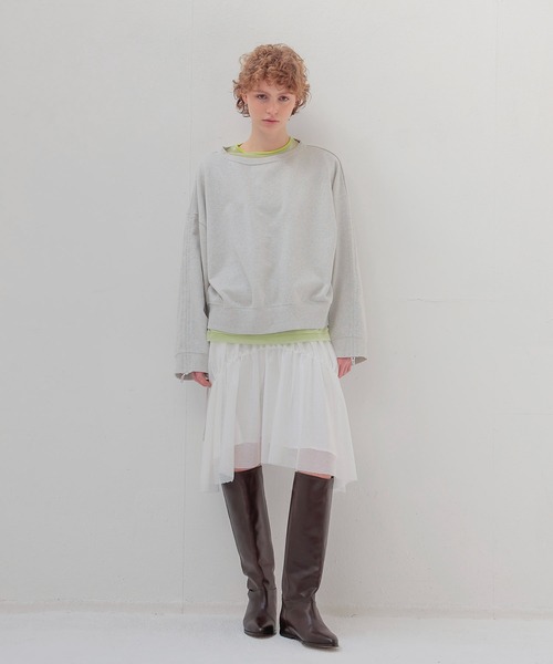 DRESSLAVE(ドレスレイブ)の「bright amunzen tulle mini skirt(ブライトアムンゼンチュールミニ丈スカート)(スカート・レディース・ホワイト/ブラック・38)」の6枚目の写真