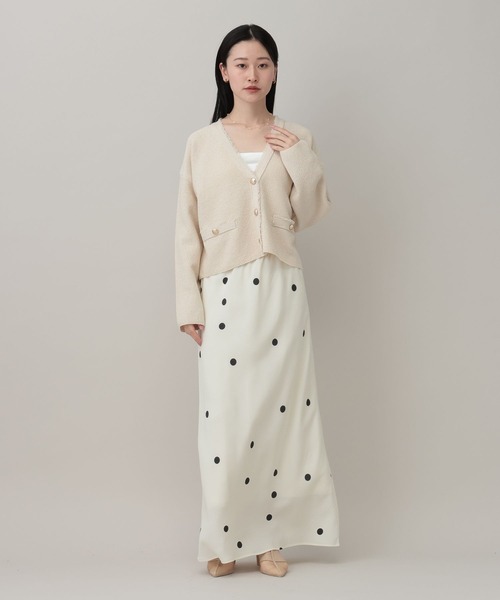 A part by（アパートバイ）の「ツイードVカーディガン（カーディガン/ボレロ・レディース・ネイビー/ブラウン系その他/オフホワイト/ライトブルー/ダークネイビー・FREE）」の21枚目の写真