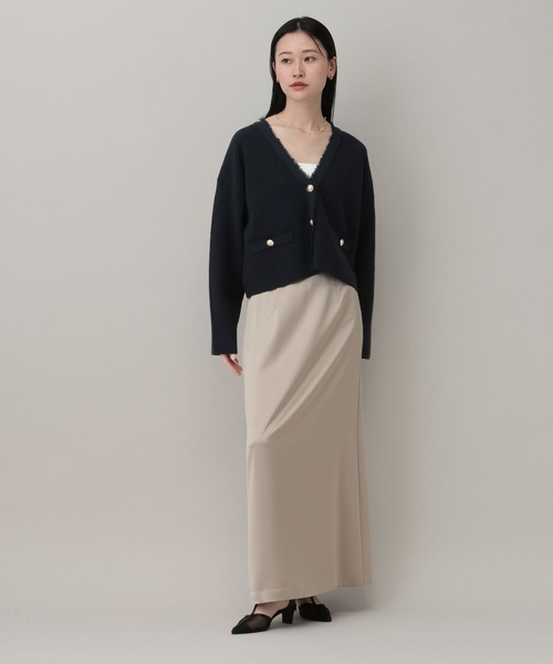 A part by（アパートバイ）の「ツイードVカーディガン（カーディガン/ボレロ・レディース・ネイビー/ブラウン系その他/オフホワイト/ライトブルー/ダークネイビー・FREE）」の18枚目の写真