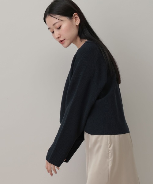 A part by（アパートバイ）の「ツイードVカーディガン（カーディガン/ボレロ・レディース・ネイビー/ブラウン系その他/オフホワイト/ライトブルー/ダークネイビー・FREE）」の16枚目の写真