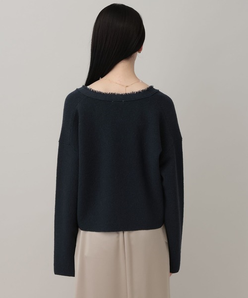 A part by（アパートバイ）の「ツイードVカーディガン（カーディガン/ボレロ・レディース・ネイビー/ブラウン系その他/オフホワイト/ライトブルー/ダークネイビー・FREE）」の13枚目の写真