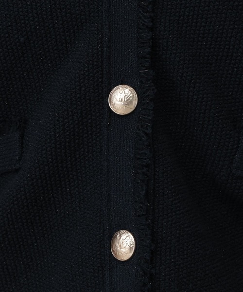 A part by（アパートバイ）の「ツイードVカーディガン（カーディガン/ボレロ・レディース・ネイビー/ブラウン系その他/オフホワイト/ライトブルー/ダークネイビー・FREE）」の6枚目の写真