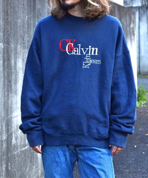 VINTAGE（ヴィンテージ）の「【ヴィンテージ古着】90’s Calvin Klein ロゴ刺繍 スウェット（スウェット・メンズ・ネイビー・X-LARGE）」の8枚目の写真