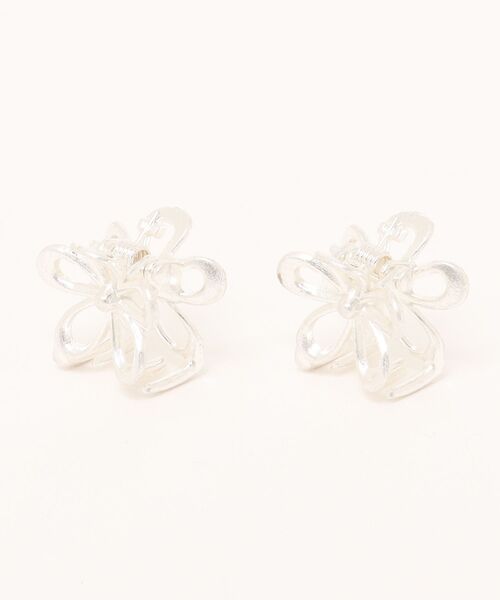 Three Four Time(スリーフォータイム)の「透かしフラワーミニクリップ 2個SET(ヘアピン・レディース・シルバー/ゴールド・FREE)」の12枚目の写真