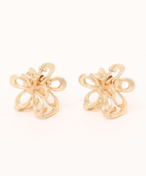 Three Four Time(スリーフォータイム)の「透かしフラワーミニクリップ 2個SET(ヘアピン・レディース・シルバー/ゴールド・FREE)」の13枚目の写真