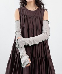 emesuelee（エメスーリー）の「冷感リブメロウ UVアームカバー 60cm（アームカバー）」