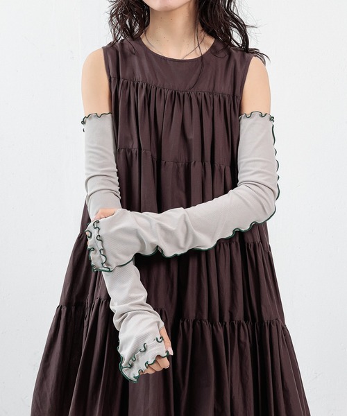 emesuelee(エメスーリー)の「冷感リブメロウ UVアームカバー 60cm(アームカバー・レディース・グレー系1/ライトグレー/ブラック/ブルー/アイボリー/グレー系2/チャコールグレー/ブラック系1/グレー系4/グレー系3/ホワイト系2/ホワイト系1/ブラック系3・フリー)」の11枚目の写真
