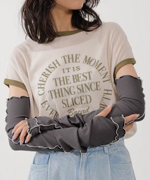 emesuelee（エメスーリー）の「冷感リブメロウ UVアームカバー 60cm（アームカバー）」